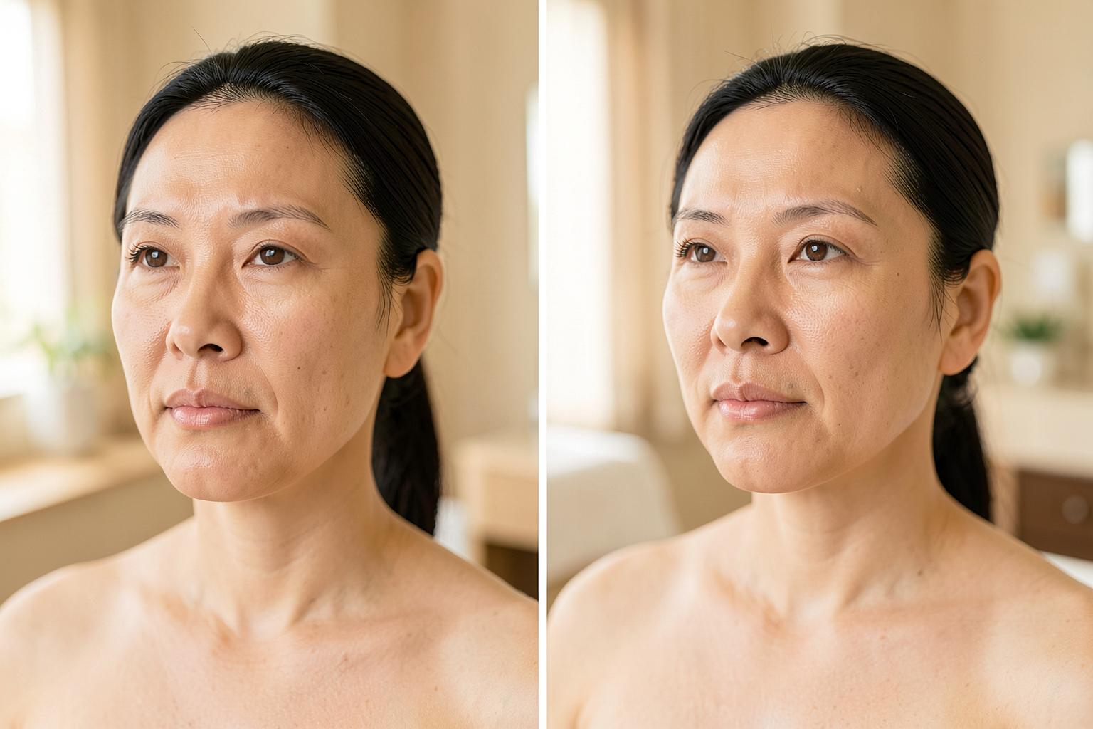 AI-generated before and after example for Facial Therapy: Lifting Facial